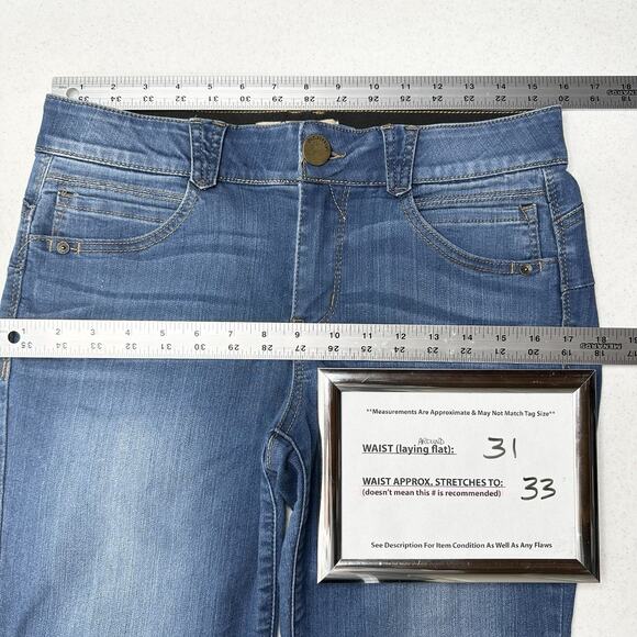 Democracy Jeans Womens 10 Skinny Ab Solution Blue Stretch Denim Tummy Control - Picture 7 of 12